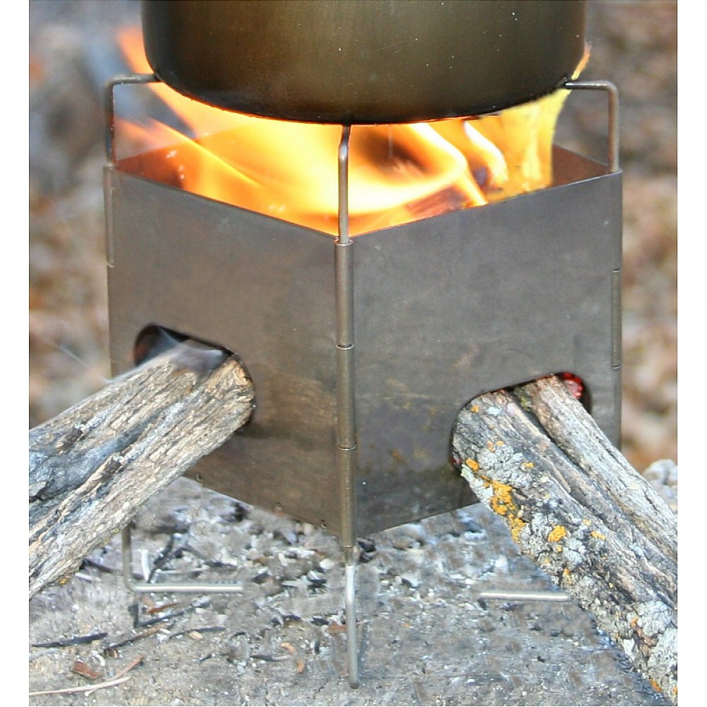 photo: Firebox Gen2 Titanium Folding Firebox Nano wood stove