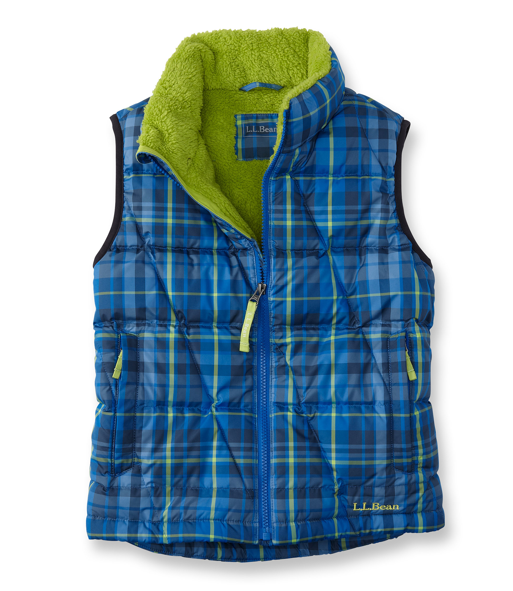 photo: L.L.Bean Bean's Down Vest, Plaid down insulated vest