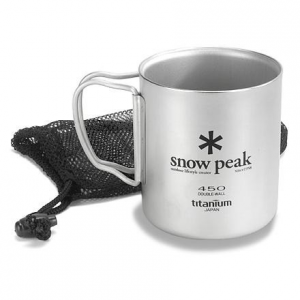 Tasse Double Paroi En Titane Snow Peak Ti-Double 450 - Neuf Avec étiquettes, Résiste à 450°F, Fabriqué Au Japon