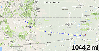 Durango-Colorado-to-Hope-Arkansas-1044-m
