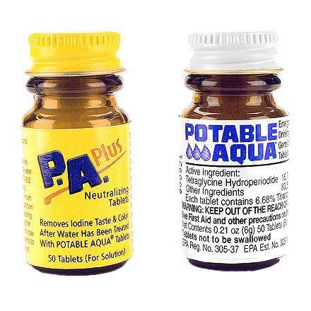 photo: Potable Aqua Water Purification Tablets with P.A. Plus chemical water treatment