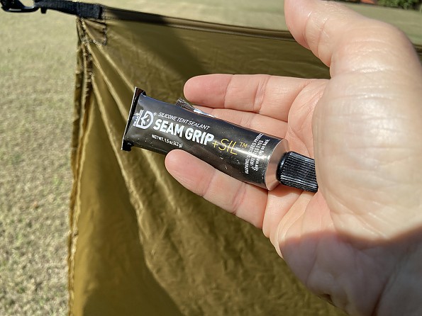 Gear Aid Seam Grip + Sil is the seam sealant you will need to use