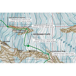 photo:   Carin Mountain Company Mount Rainier Guide Reference Map us pacific states paper map