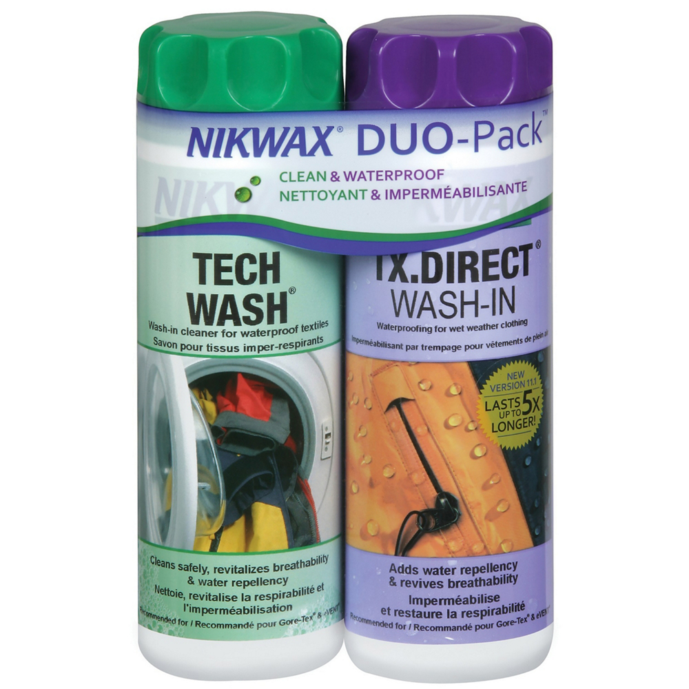 photo: Nikwax SoftShell DuoPack fabric cleaner/treatment