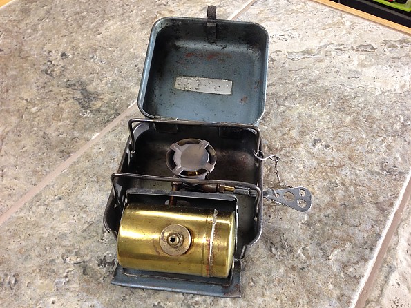 antique brass & copper camp stove vintage alcohol stove for camping  backpacking