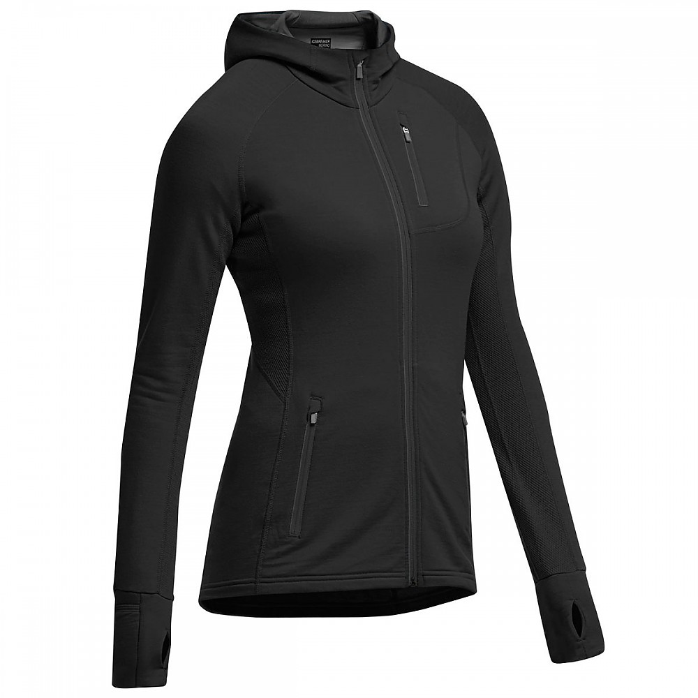 photo: Icebreaker Women's Quantum Long Sleeve Zip Hood long sleeve performance top