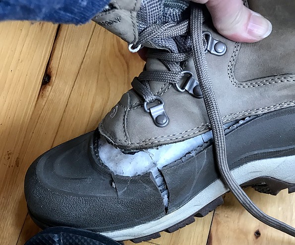 north face boots cracked