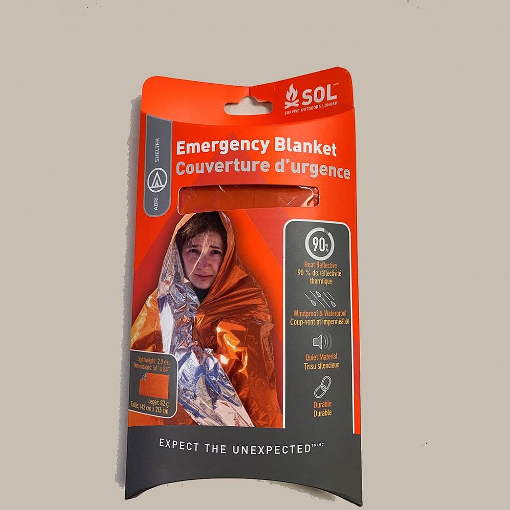 photo: SOL Heatsheets Emergency Blanket emergency shelter