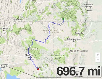 Durango-to-Flagstaff-and-Tucson-route-ma