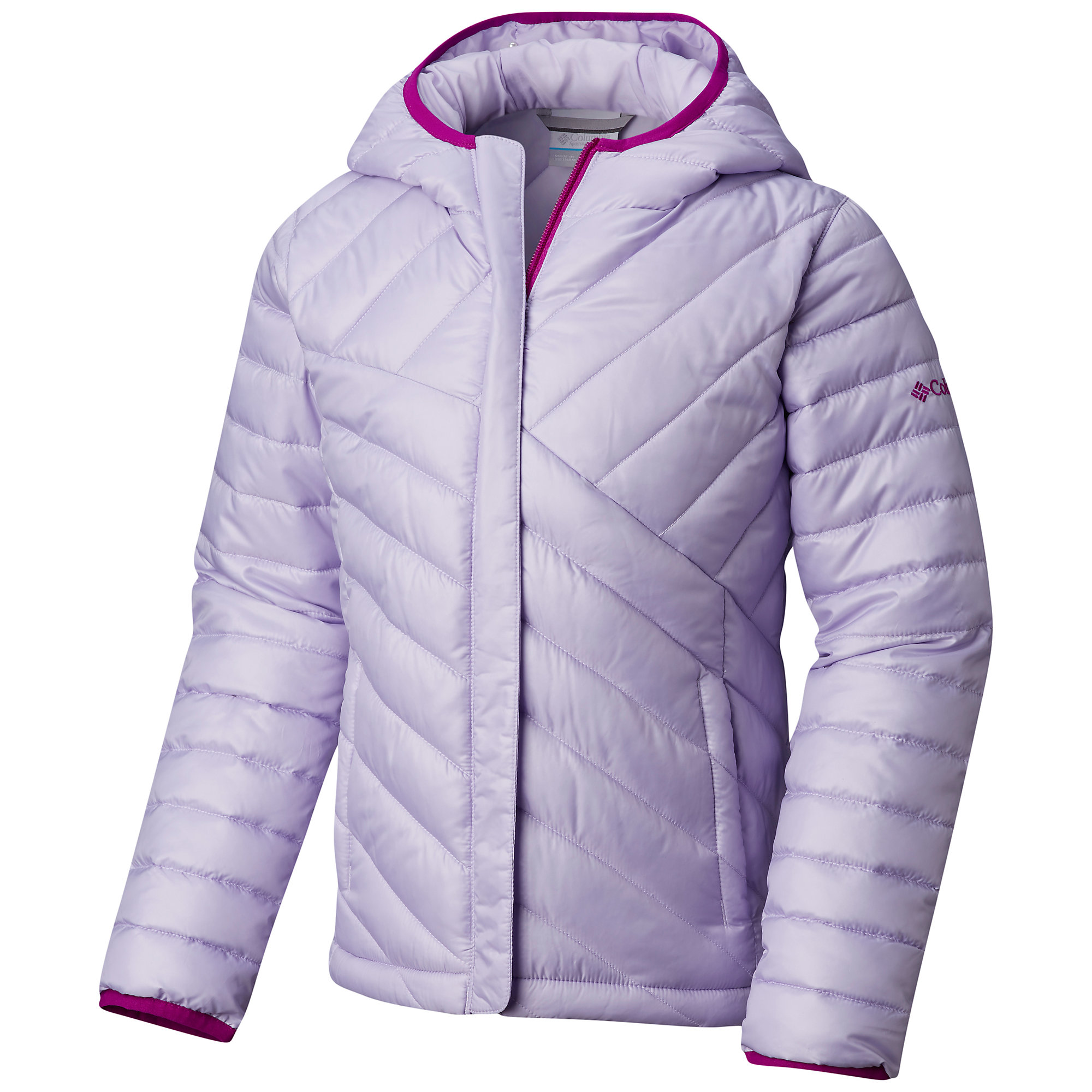 photo: Columbia Girls' Powder Lite Puffer synthetic insulated jacket