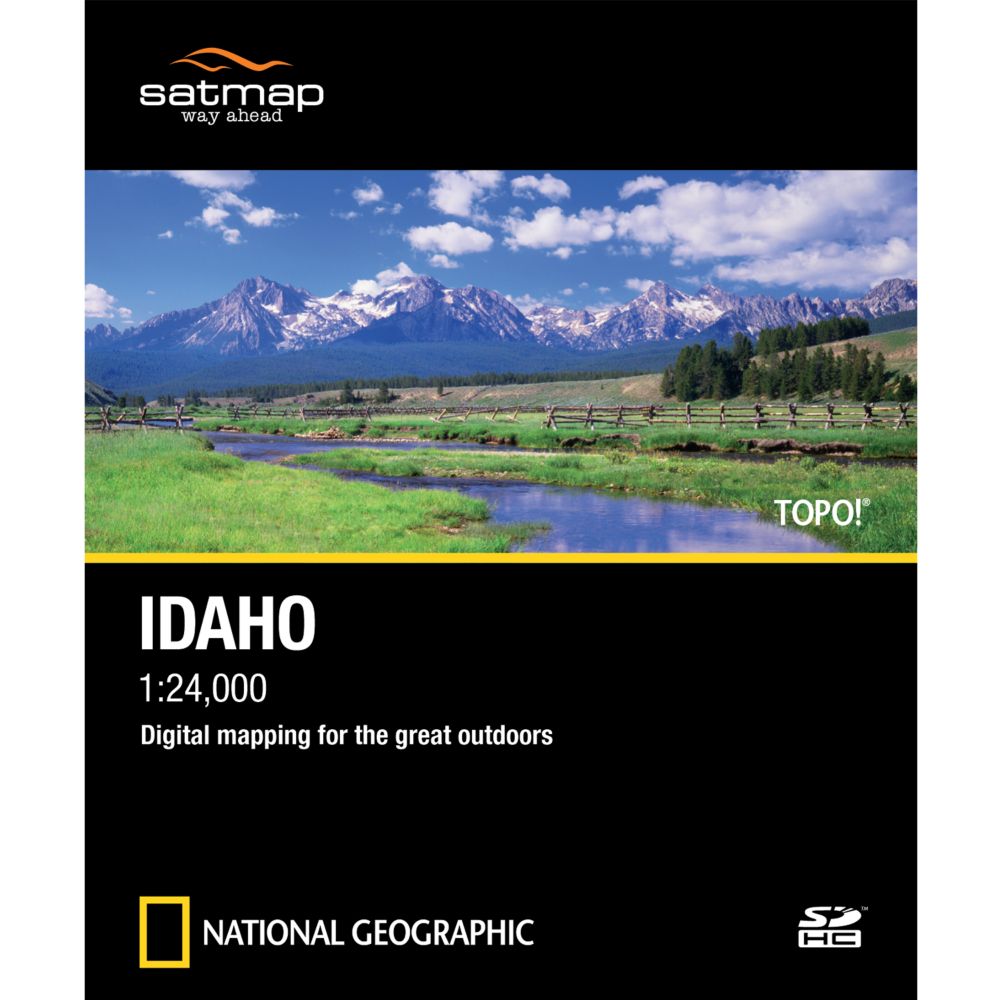 photo: Satmap National Geographic TOPO! Idaho SD Card us mountain states map application