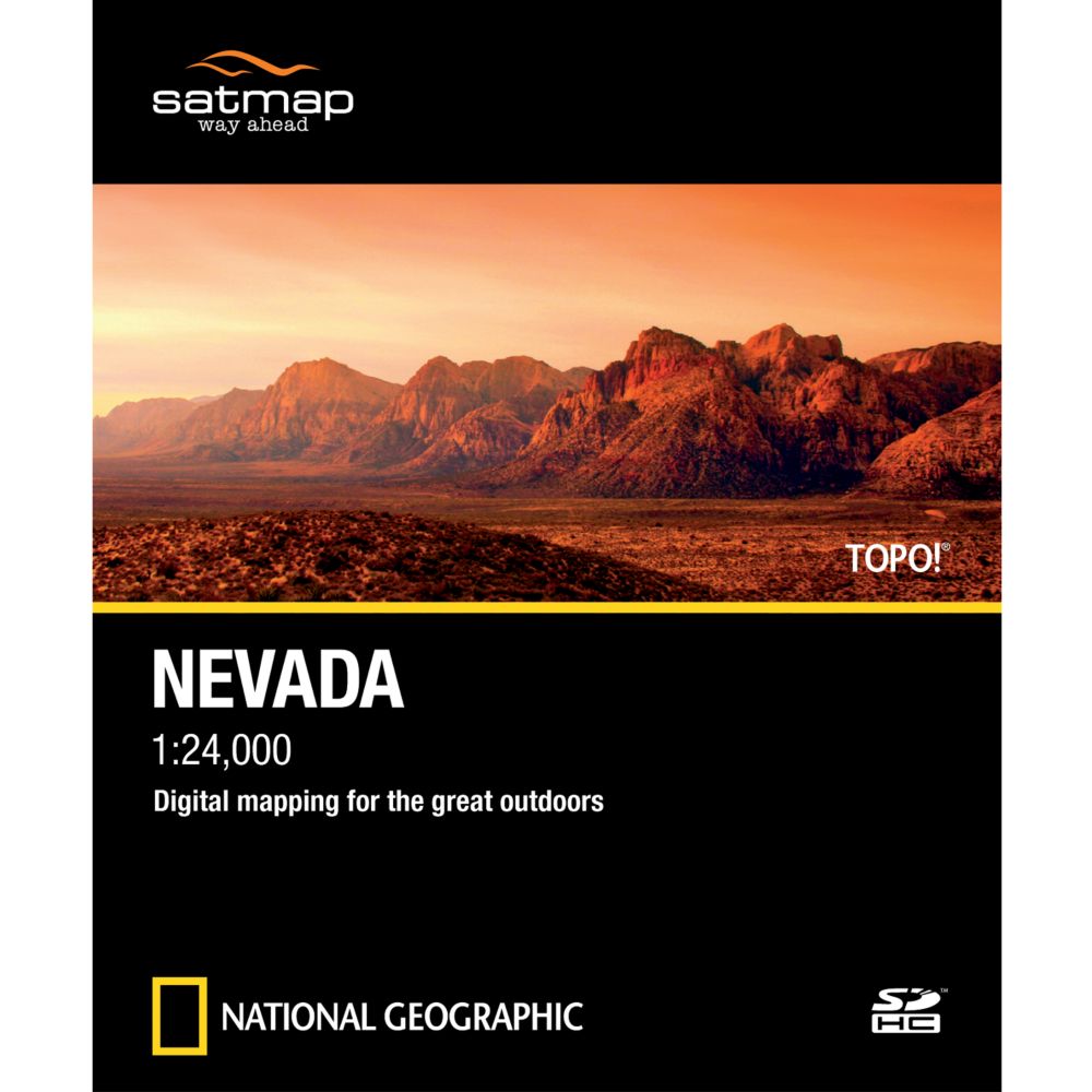 photo: Satmap National Geographic TOPO! Nevada SD Card us mountain states map application
