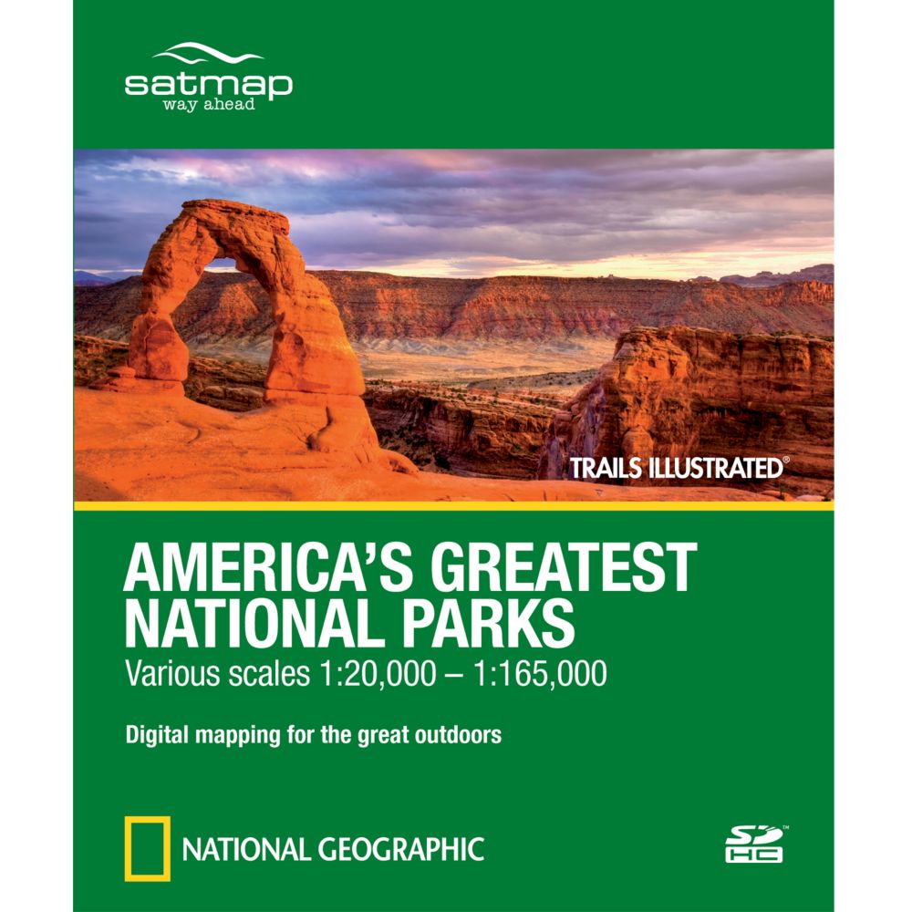 photo: Satmap National Geographic Trails Illustrated: America's Greatest National Parks SD Card map