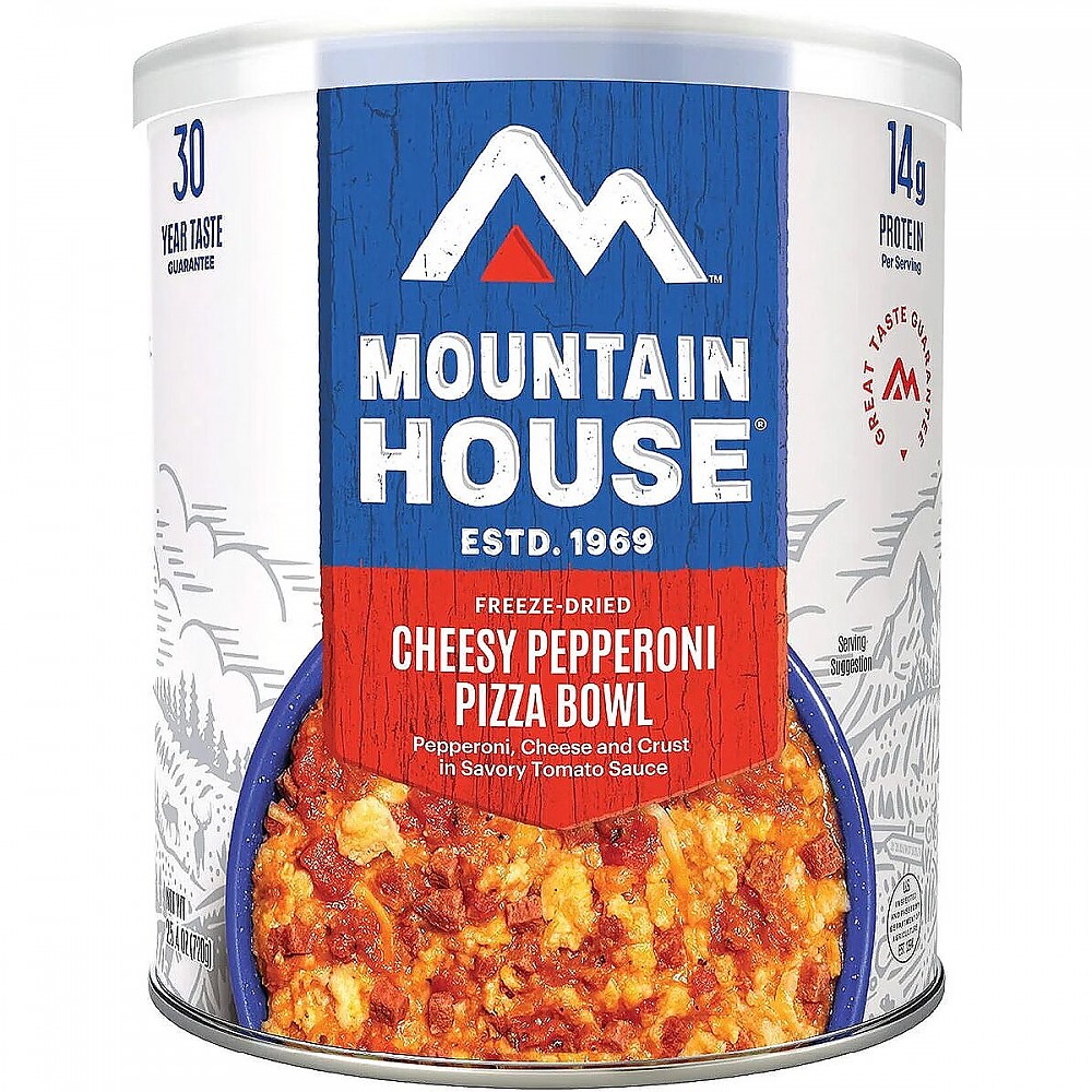 photo: Mountain House Cheesy Pepperoni Pizza Bowl meat entrée