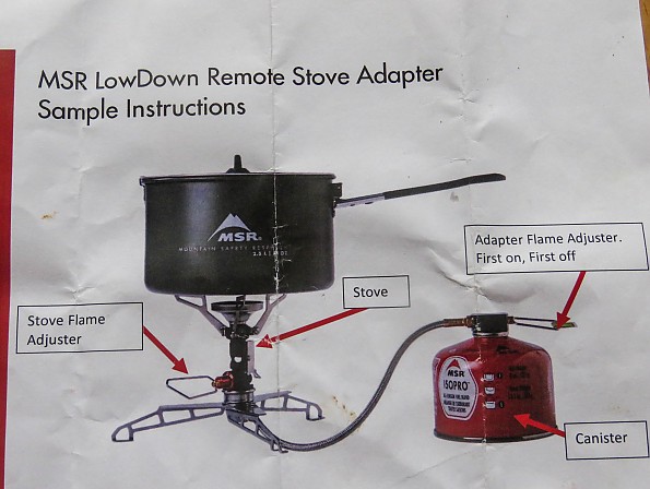 MSR LowDown Campingkocher-Adapter mit Fernbedienung