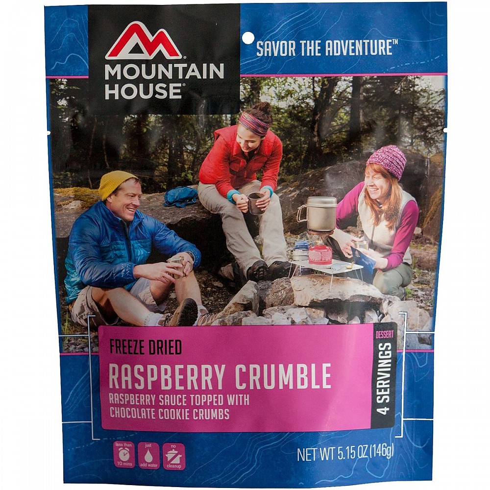 photo: Mountain House Raspberry Crumble dessert