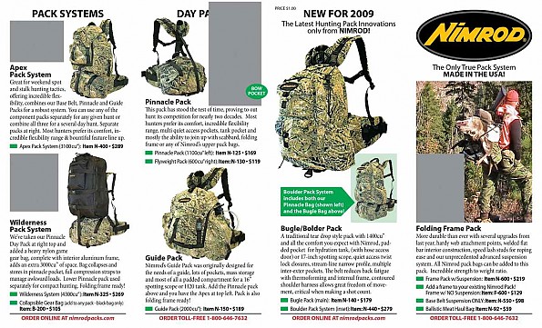 Nimrod shop hunting packs