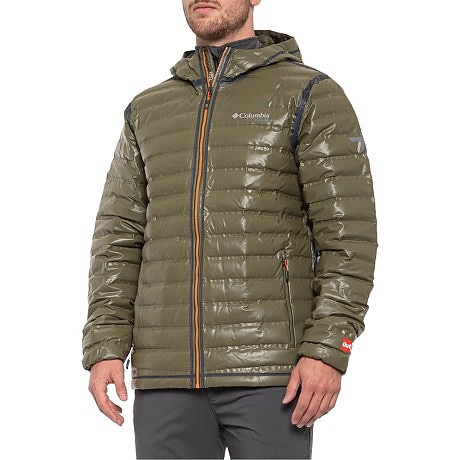 columbia titanium outdry ex gold down hooded jacket