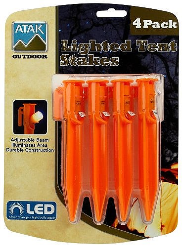 Atak Outdoor Lighted Tent Stakes