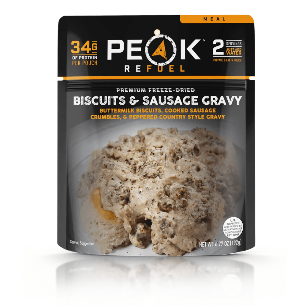 photo: Peak Refuel Biscuits & Sausage Gravy meat entrée