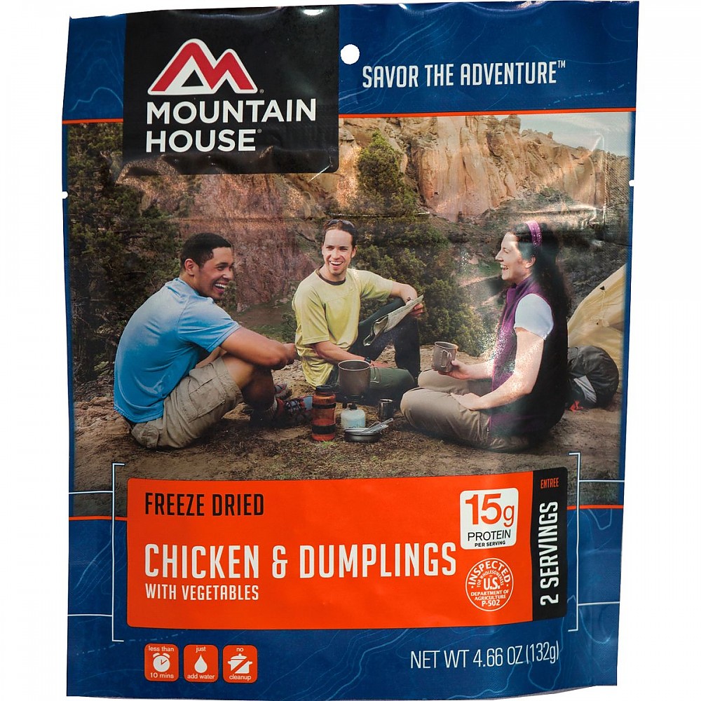 photo: Mountain House Chicken and Dumplings meat entrée