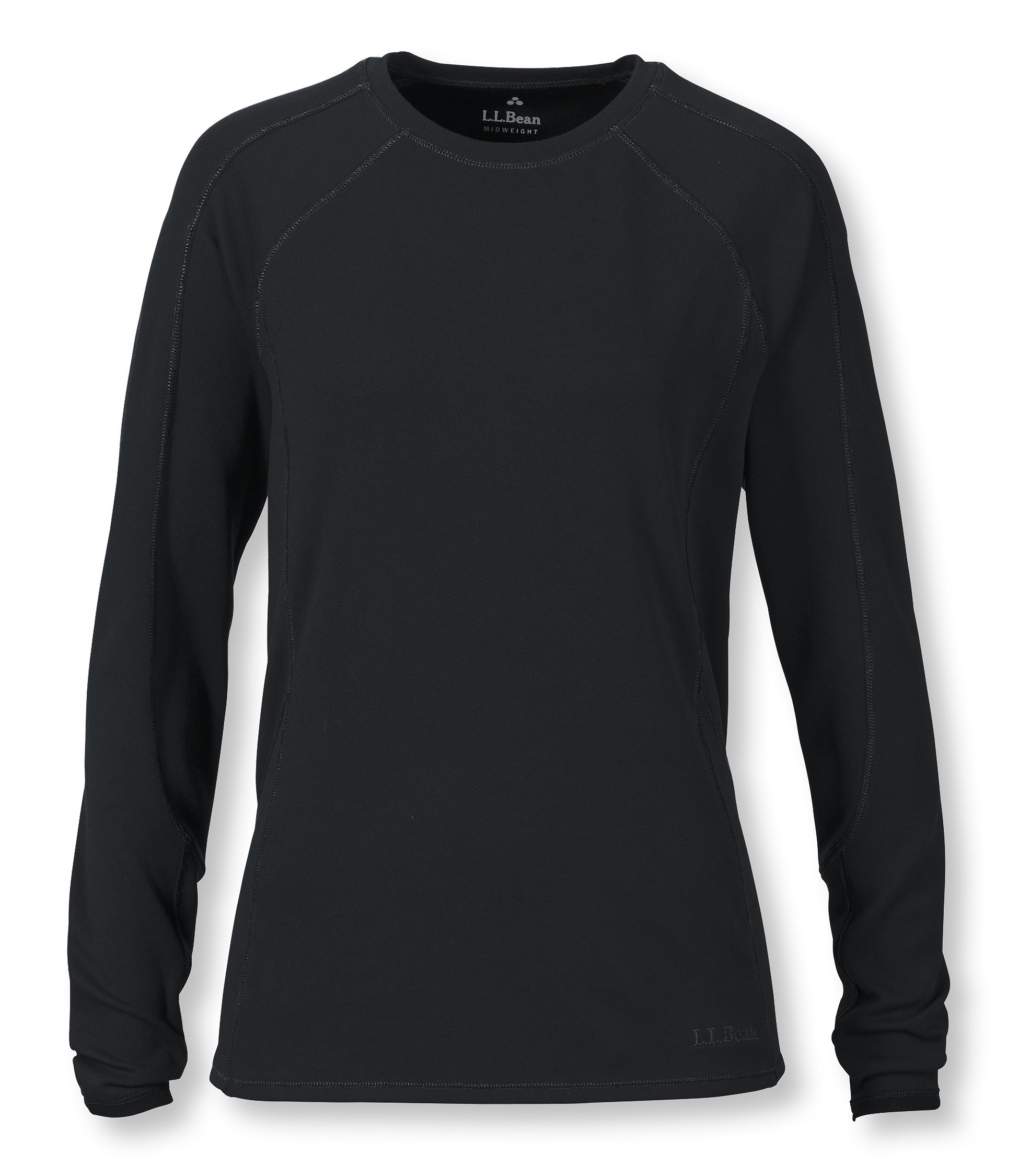 photo: L.L.Bean Women's Power Dry Stretch Base Layer, Midweight Long-Sleeve Crew base layer top