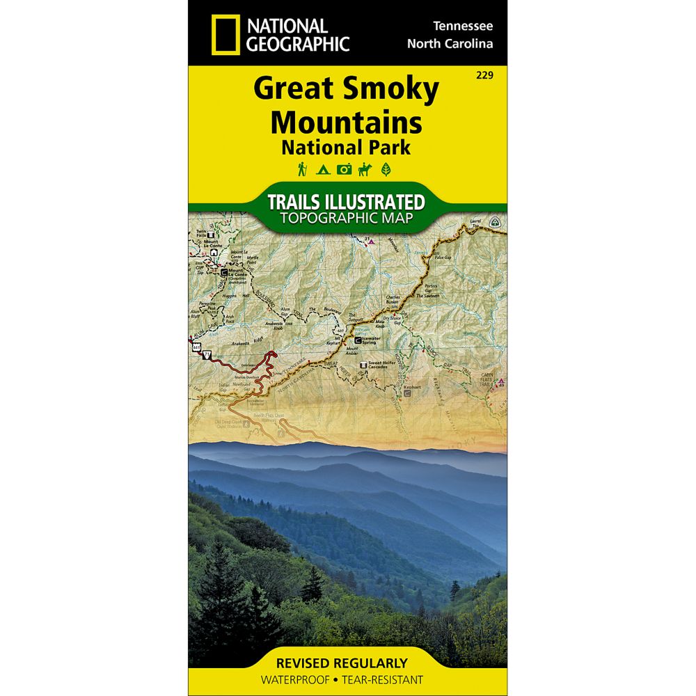 photo: National Geographic Great Smoky Mountains National Park Map us south paper map