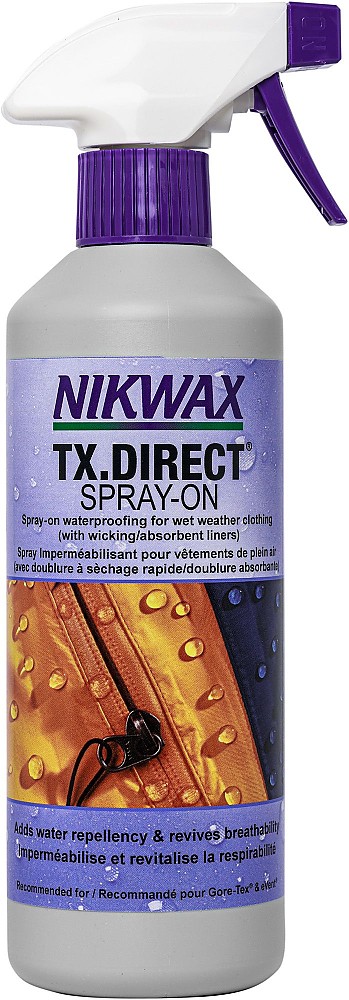 photo: Nikwax TX.Direct Spray-On fabric cleaner/treatment