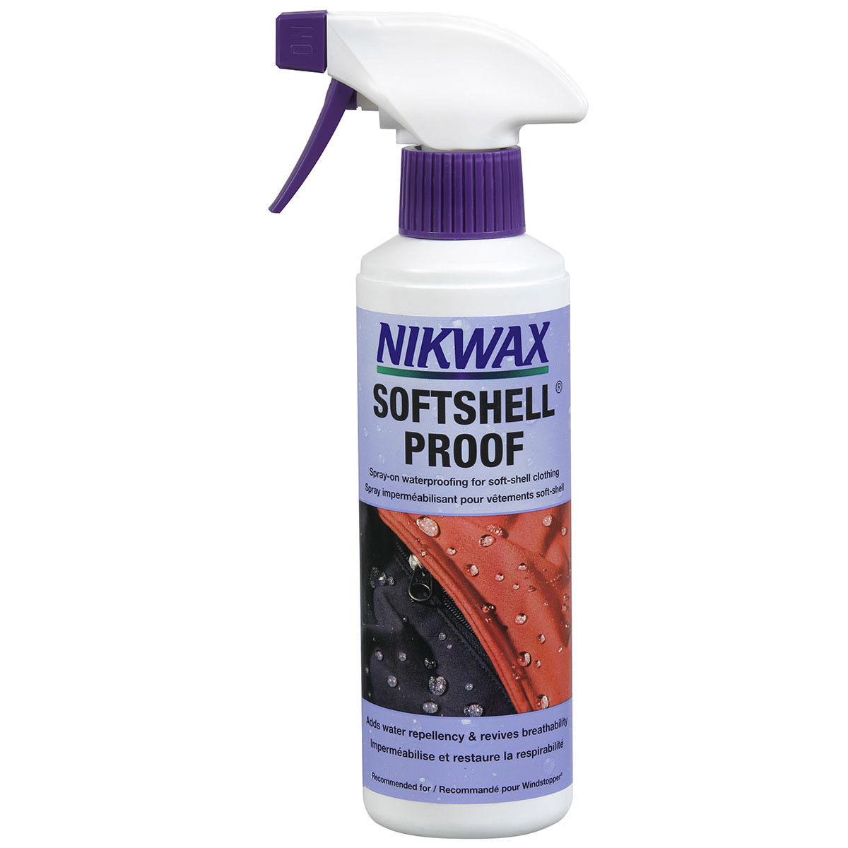 photo: Nikwax SoftShell Proof Spray-On fabric cleaner/treatment