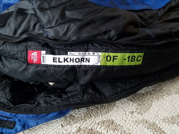 North face 2025 elkhorn sleeping bag