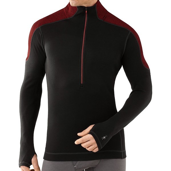 photo: Smartwool Men's Midweight Funnel Zip base layer top