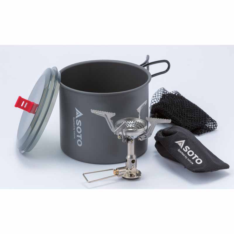 photo: Soto New River Pot + Amicus with Igniter compressed fuel canister stove