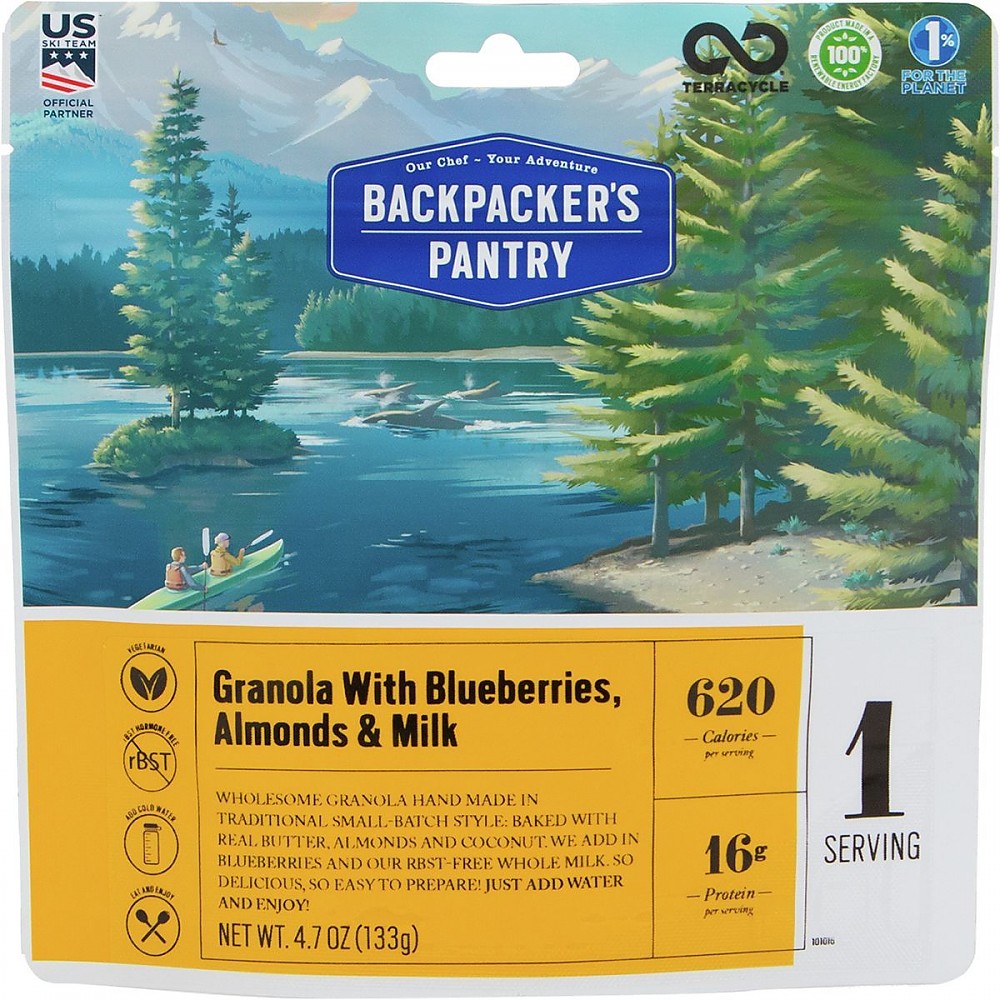 photo: Backpacker's Pantry Granola with Milk and Blueberries breakfast